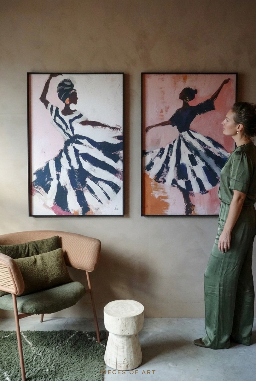 Zene & Meseret combi 60 x 80 cm, lijstkleur: Marble (103 & 104) Atelier opruiming