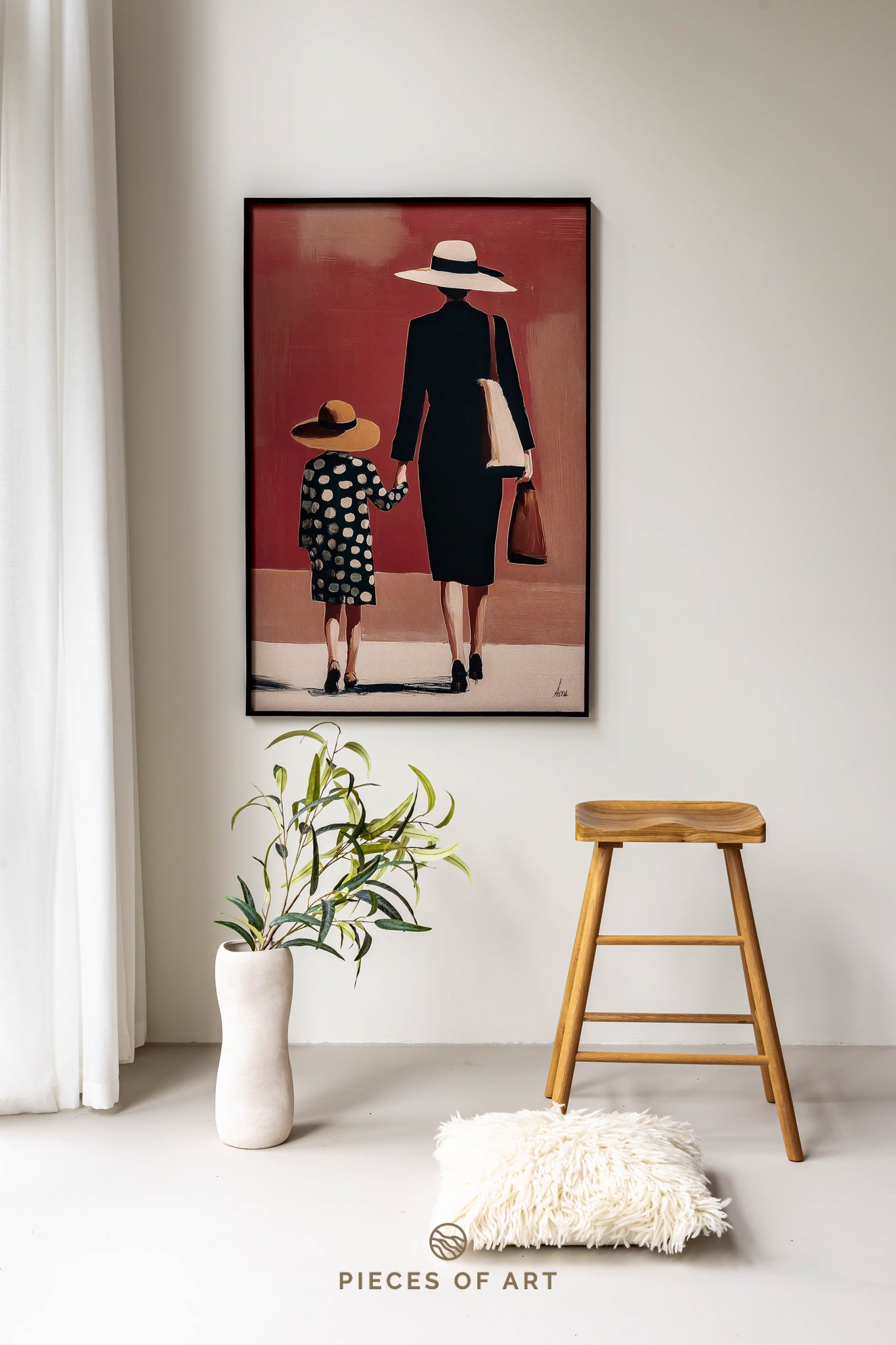 Maya 80 x 120 cm, lijstkleur: Walnut (130) Atelier opruiming