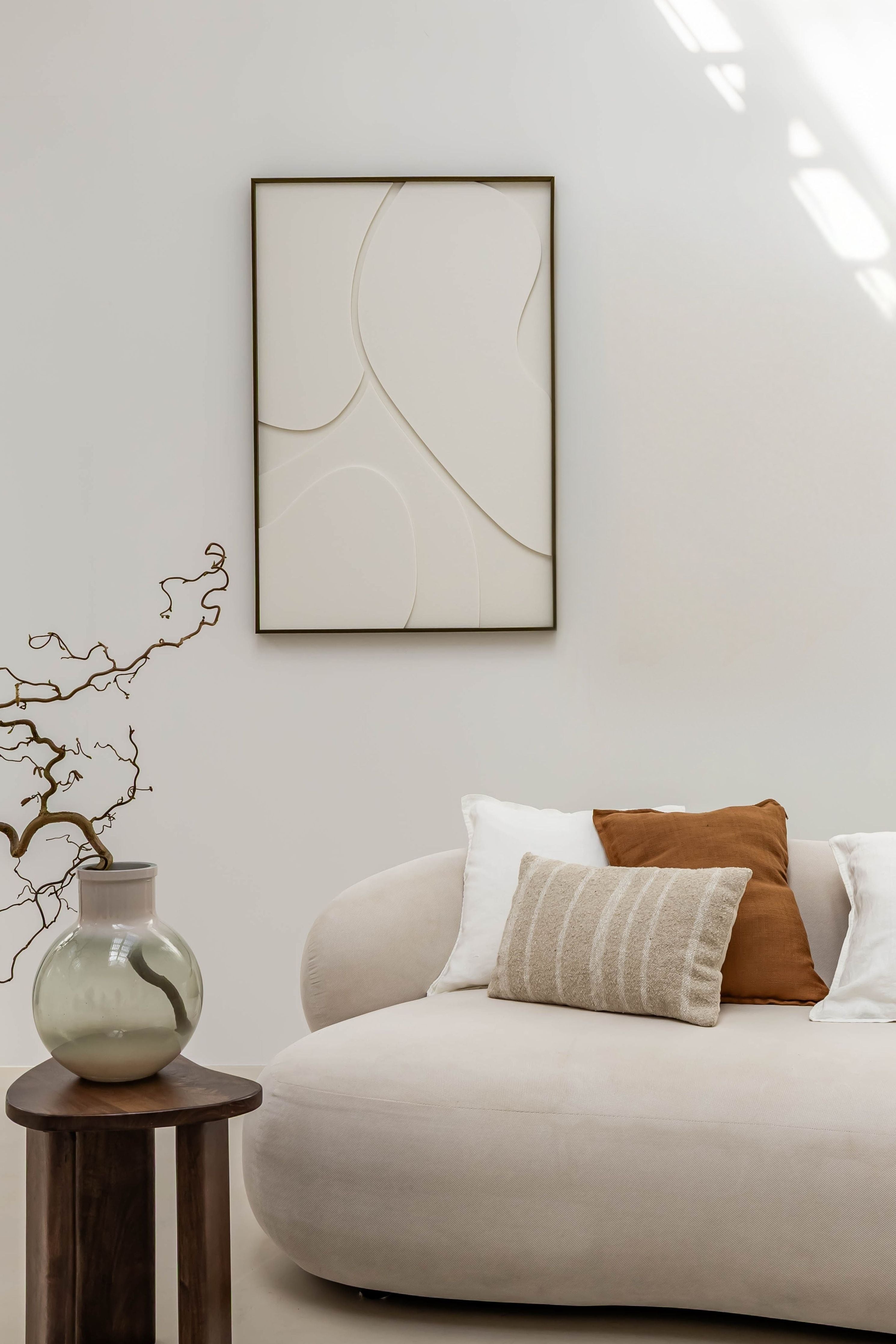 Noud 80 x 120 cm, kunstwerk: Ivory, lijstkleur: Earthy Beige (144) Atelier opruiming
