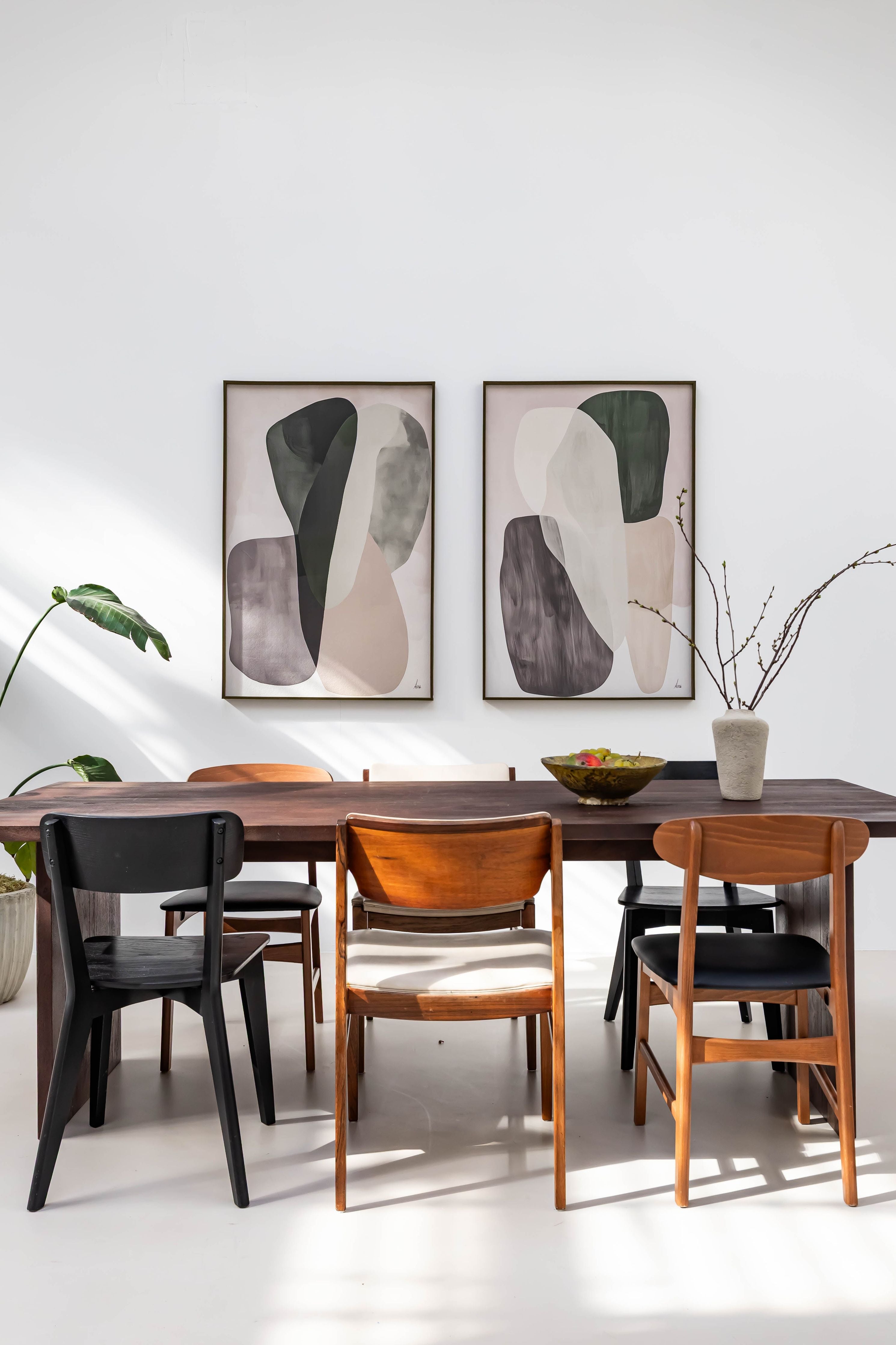 Joes & Moise combi 60 x 80 cm, lijstkleur: Deep Black (111 & 112) Atelier opruiming