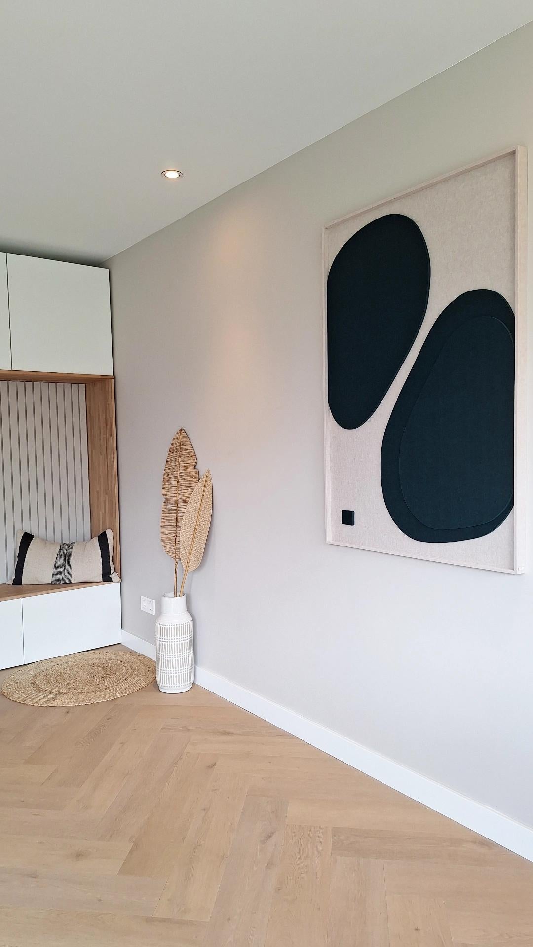 Sela 80 x 120 cm, kunstwerk: Beige & Forest Green, lijstkleur: Beige (139) Atelier opruiming