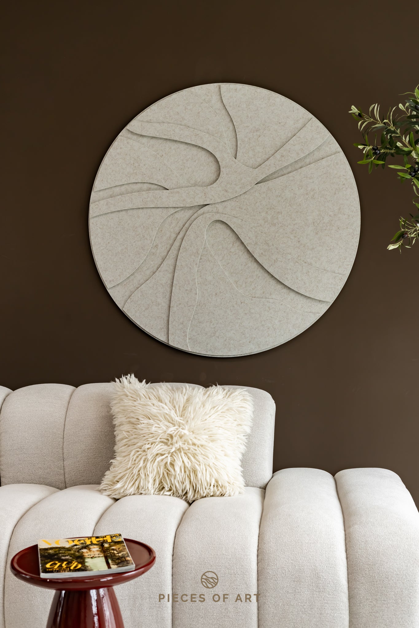 Mavi Ø 120 cm, kunstwerk kleur: Marble (166) Atelier opruiming