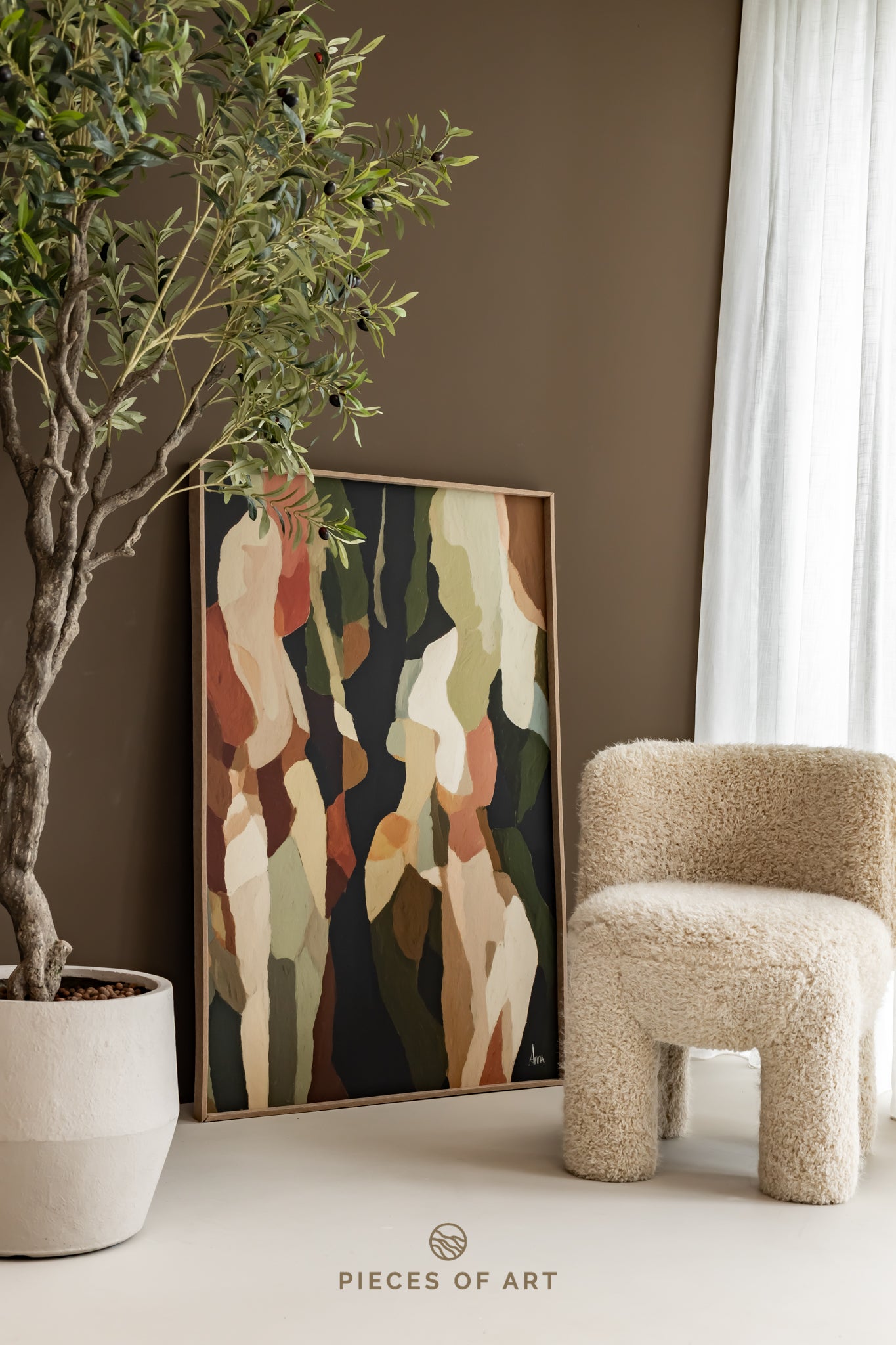 Phea 50 x 70 cm, lijstkleur Earthy Beige (105) Atelier opruiming