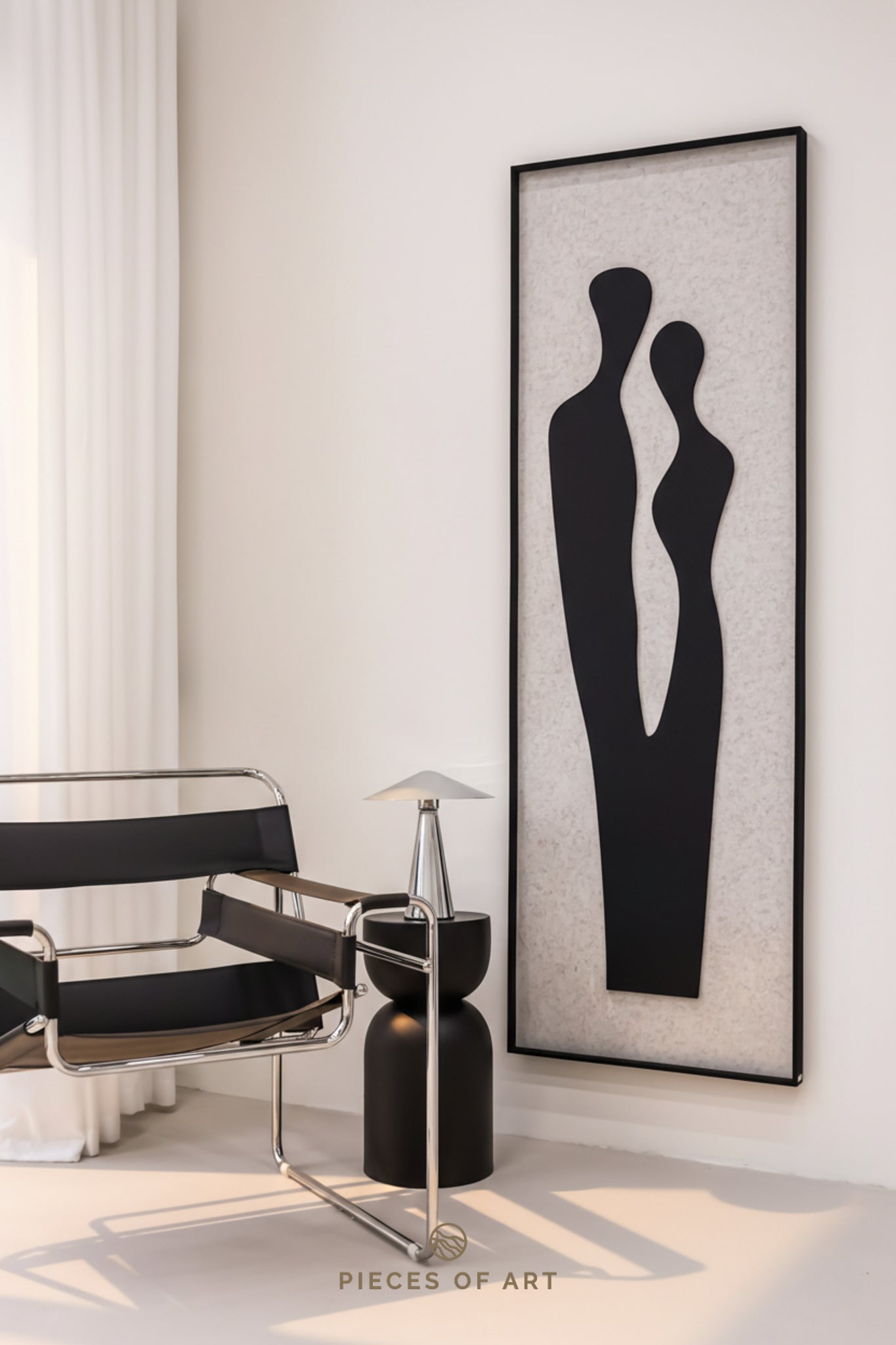 Signature portrait slim 2 personen 40 x 120 cm, kunstwerk: Beige, lijstkleur: Earthy Beige (148) Atelier opruiming