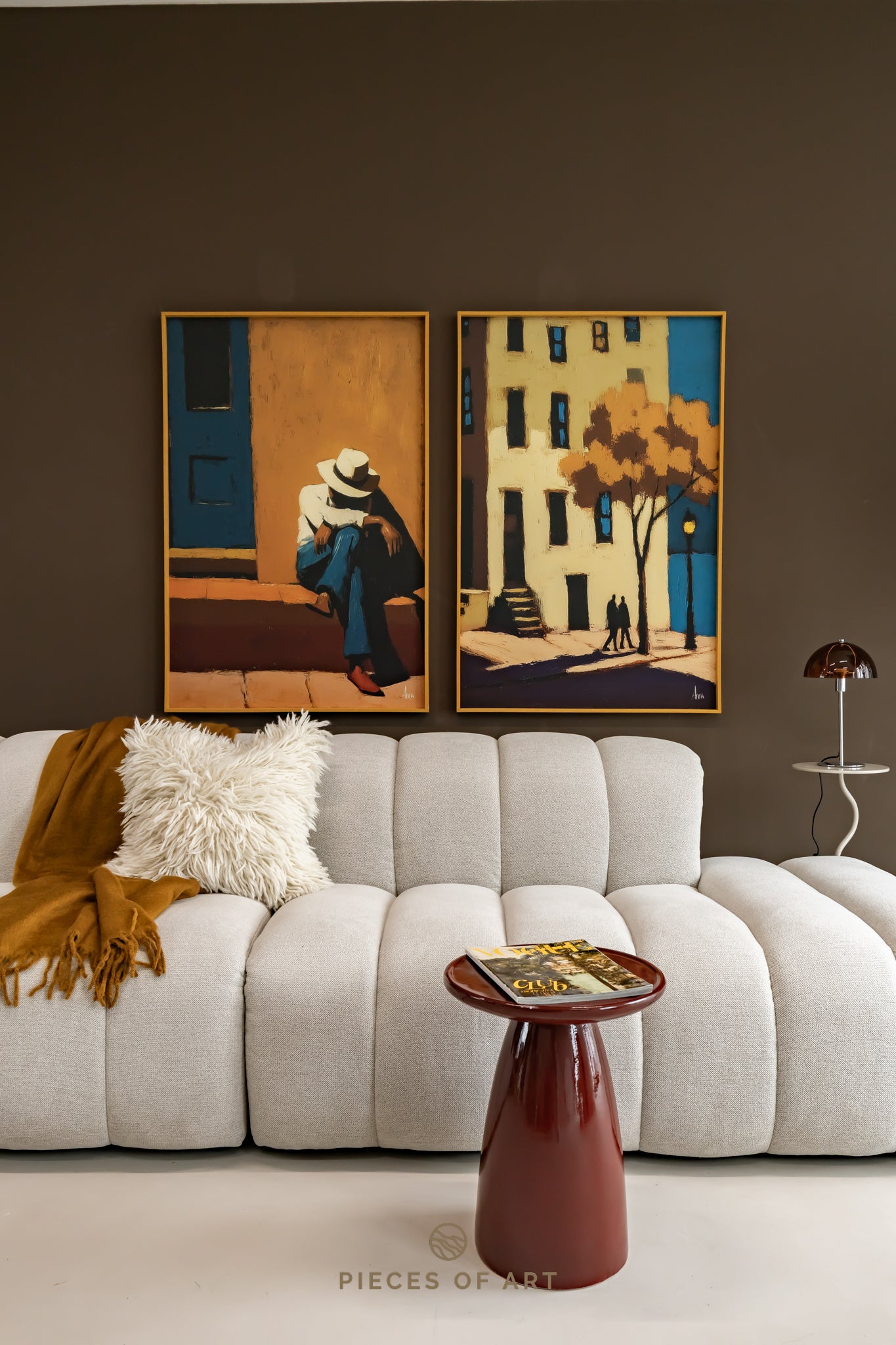 Olea & Faro combi 70 x 90 cm, lijstkleur: Ochre Yellow (120 & 121) Atelier opruiming