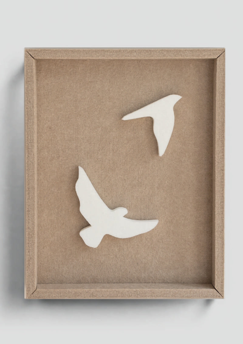 Birds 1&2 combi | 3D relief art 20 X 25cm